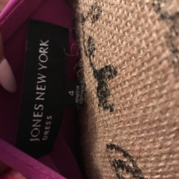 Violet sheath dress with flexible neckline - Picture 4 of 4